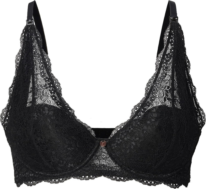 Noppies Damen Wired Bra Lace Gepolsterter BH 80B Black - P090, 80B Black - P090