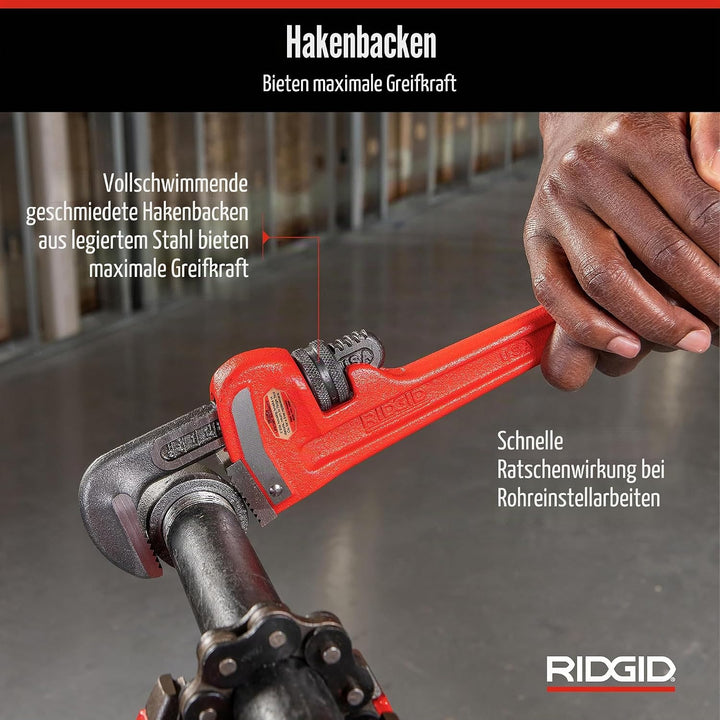 RIDGID 31015 Modell 12" gerade Rohrzange für schwere Beanspruchung, 12" Sanitär-Schraubenschlüssel 1