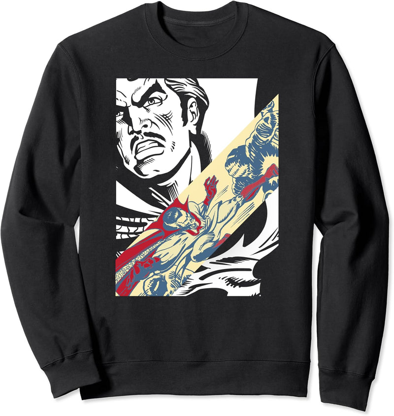 Marvel Doctor Strange Fight Scene Strip Sweatshirt