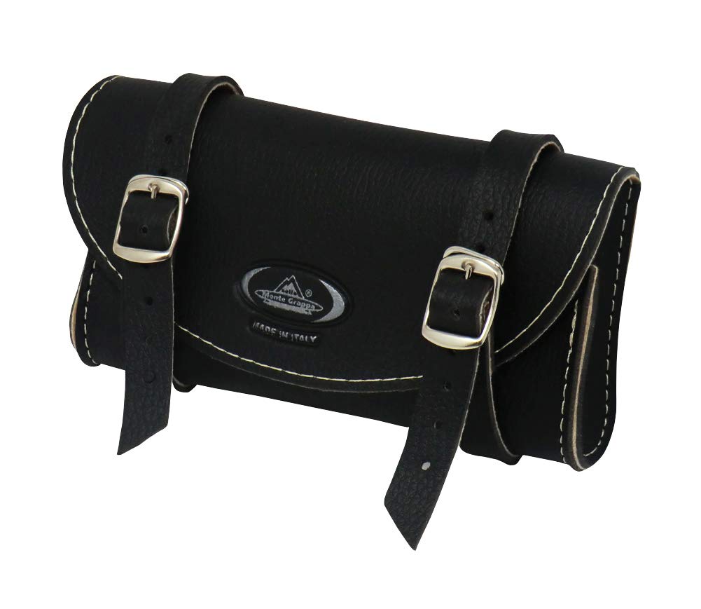 Selle Montegrappa Cucuba® Satteltasche Leder Fahrradtasche Unisex 100% Made In Italy 0016 (Farbe: Sc