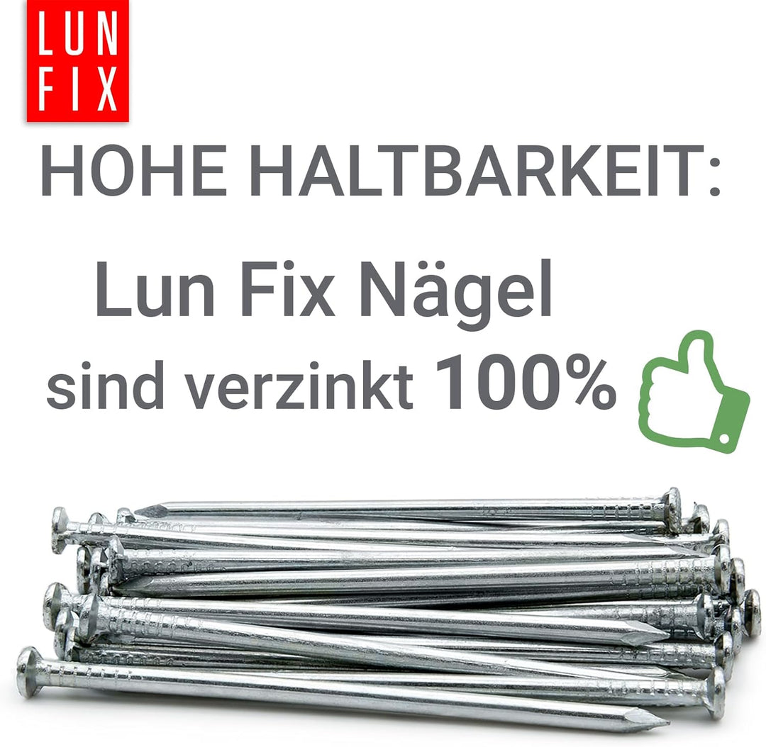 Stahlnägel 4,6 x 125 mm - 5kg (ca. 400 stk.) Holznägel für Bauarbeiten Verzinkte Baunägel Nägel 125m