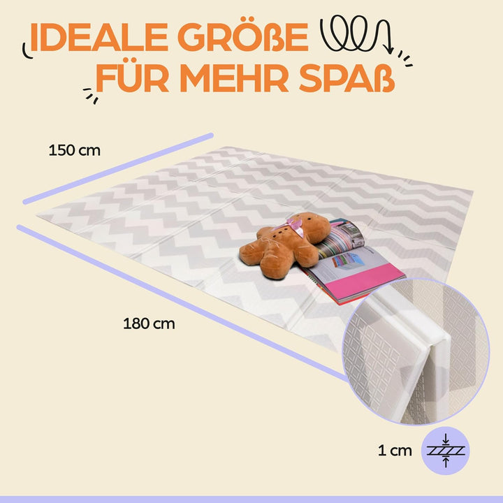 Baby-Spielmatte, faltbar, sensorisch, wasserdicht, ungiftig, wendbar. Vielseitige Matte, perfekt zum