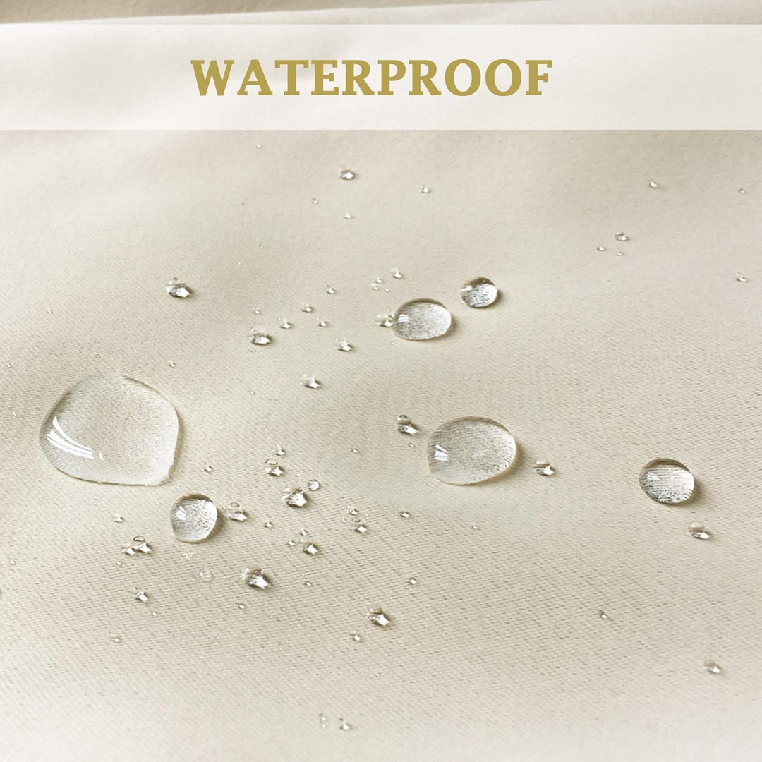 ele ELEOPTION Outdoor Vorhänge Wasserabweisend, UV Schutz Outdoor Vorhang mit Ösen,Winddicht Blickdi