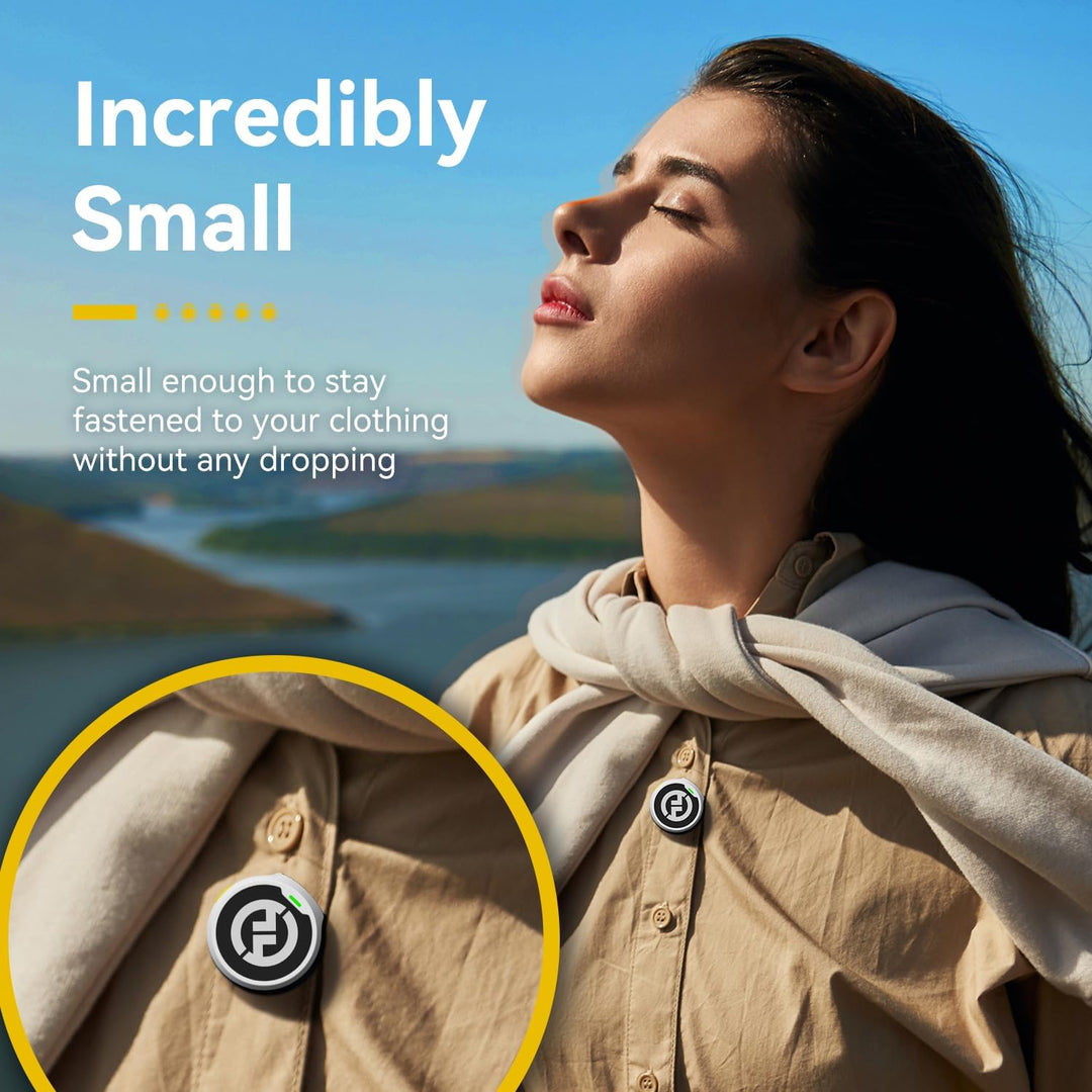 Hollyland Lark M2 Wireless Lavalier Mikrofon für iPhone Lightning MFi-Zertifiziert, 48kHz/24 bit Hi-