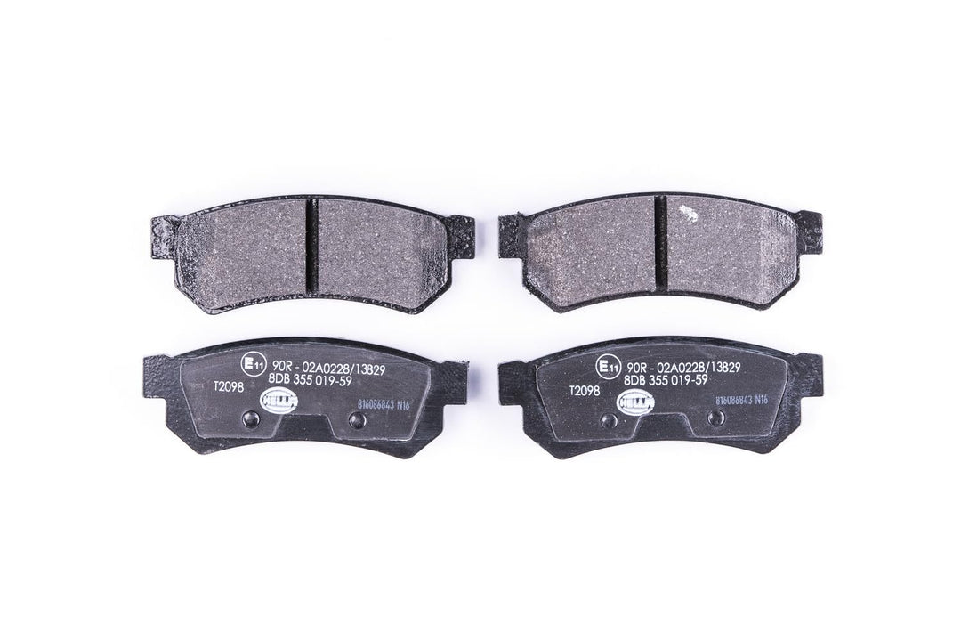 HELLA PAGID 8DB 355 019-591 Bremsbelagsatz - T2098 - Dicke/Stärke: 14.4mm - Bremssystem: Sumitomo -