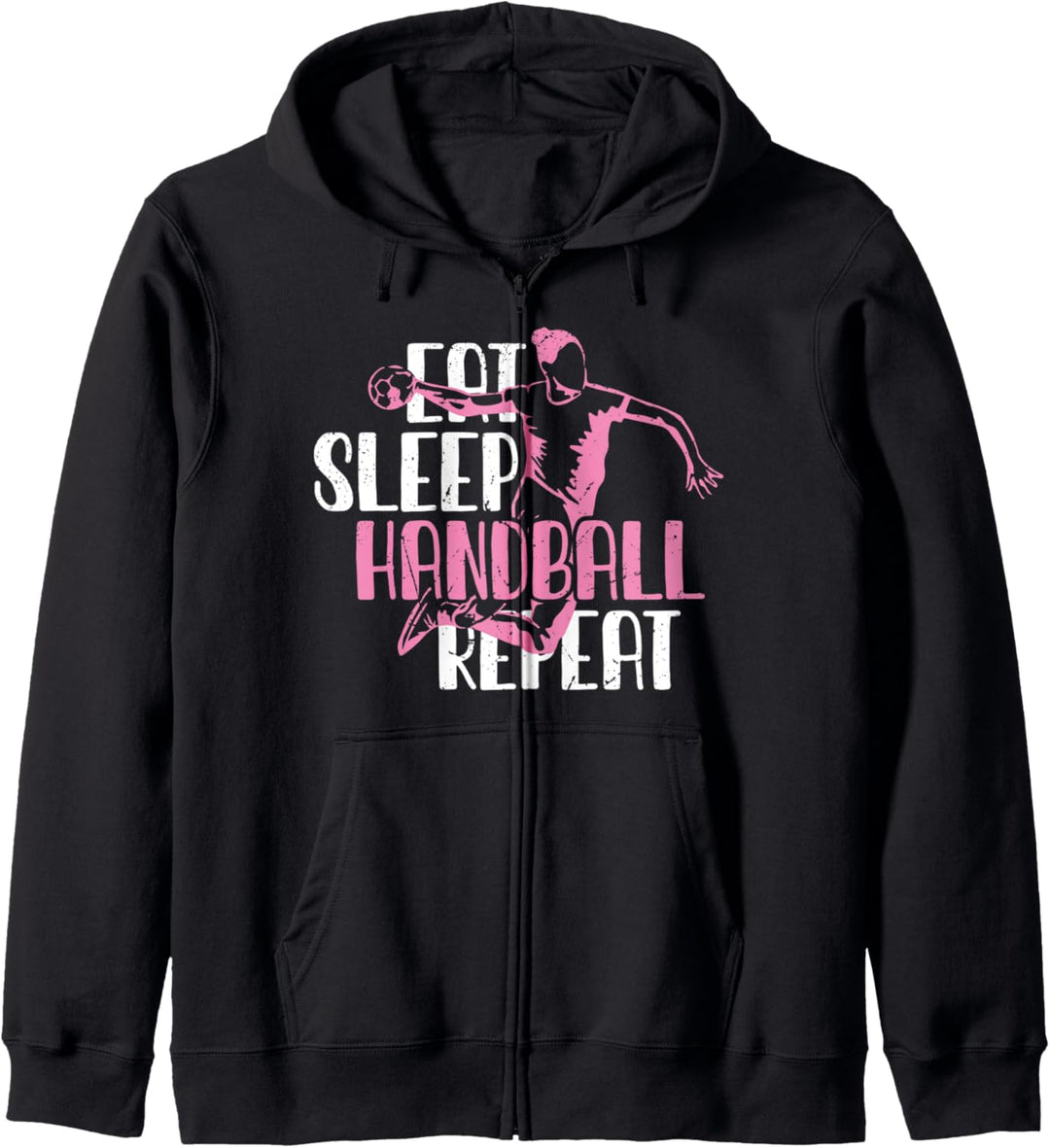 Eat Sleep Handball Repeat Handballerin Handballspielerin Kapuzenjacke