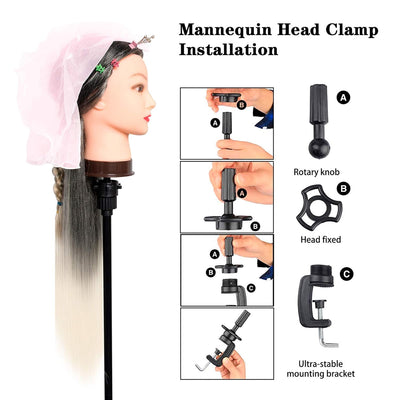Trainingsköpfe 100% von dem Hochtemperaturfaser Haar Hairdressing Cosmetology Mannequin Frisierkopf