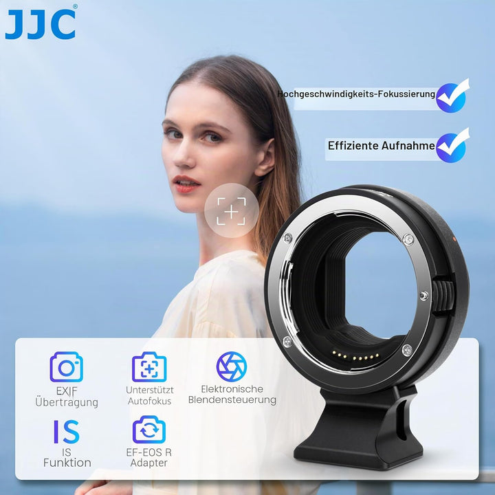 JJC EF-RF Objektivadapter Autofokusmontage für Canon EF EF/S Objektive für EOS R Ra RP R3 R5 R5c R6