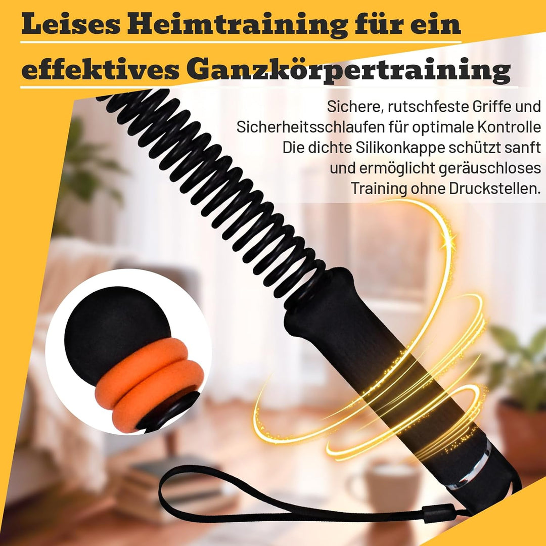 Weighted Battle Rope Ohne Seil - Verstellbare Battle Ropes für Zuhause, leises Seilloses Battle Rope