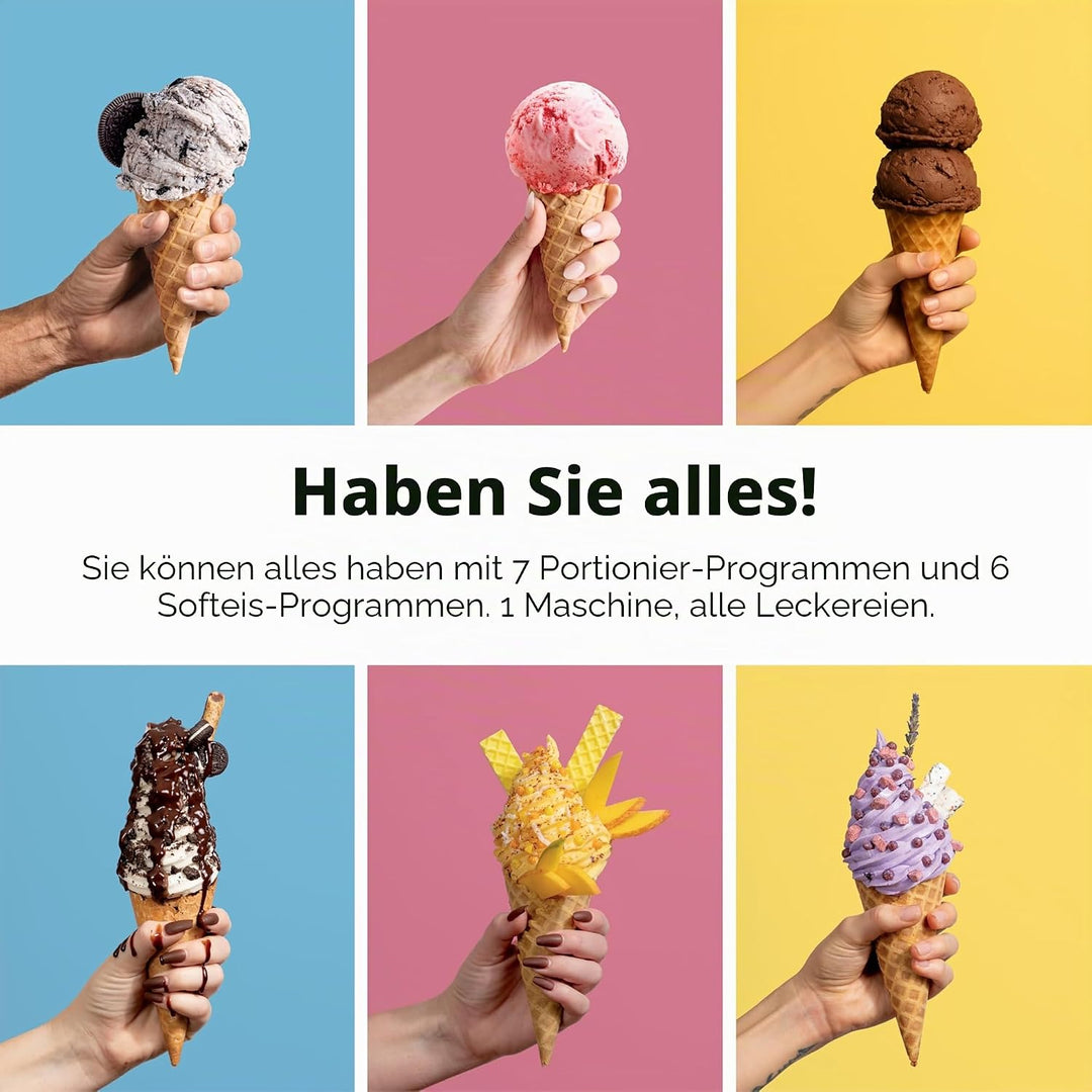 Ninja CREAMi Swirl Eis- und Soft-Serviermaschine, Sorbet, Milchshake, gefrorener Joghurt, kalorienar