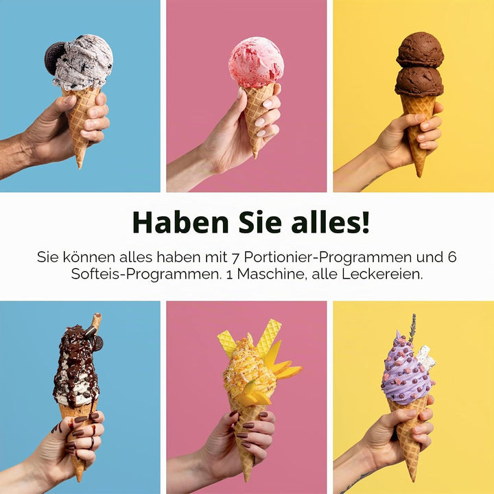 Ninja CREAMi Swirl Eis- und Soft-Serviermaschine, Sorbet, Milchshake, gefrorener Joghurt, kalorienar