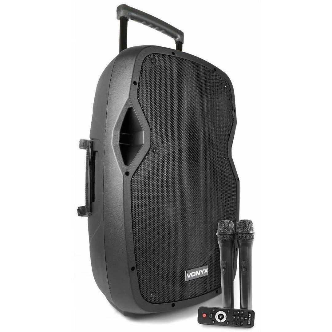 Vonyx AP1500PA - Mobile PA Anlage, Partybox Bluetooth mit Akku, 800 Watt Party Lautsprecher mit Mikr