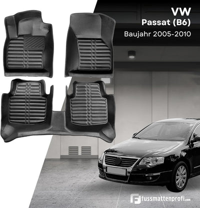 fussmattenprofi.com Auto Fussmatten Kompatibel mit VW Passat B6 Baujahr 2005-2010 I 100% Passgenau G