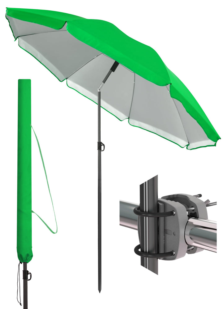 4smile Sonnenschirm Balkon SunnyJoy im 3er-Set - UPF 50+ Balkon Schirm 160 cm + Sonnenschirmhalter B