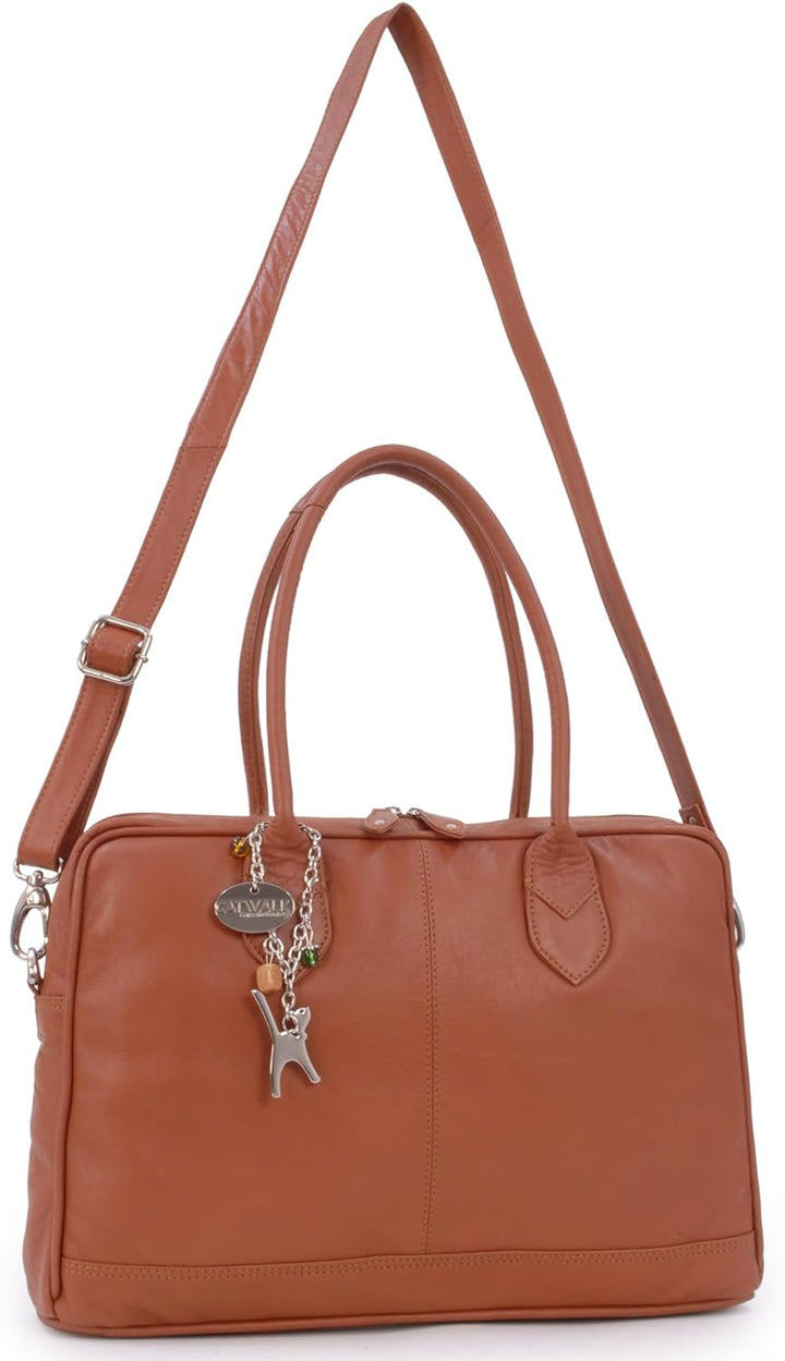 Catwalk Collection Handbags - Leder - Umhängetasche/Schultasche/Organizer/Arbeitstasche für Damen/Ar