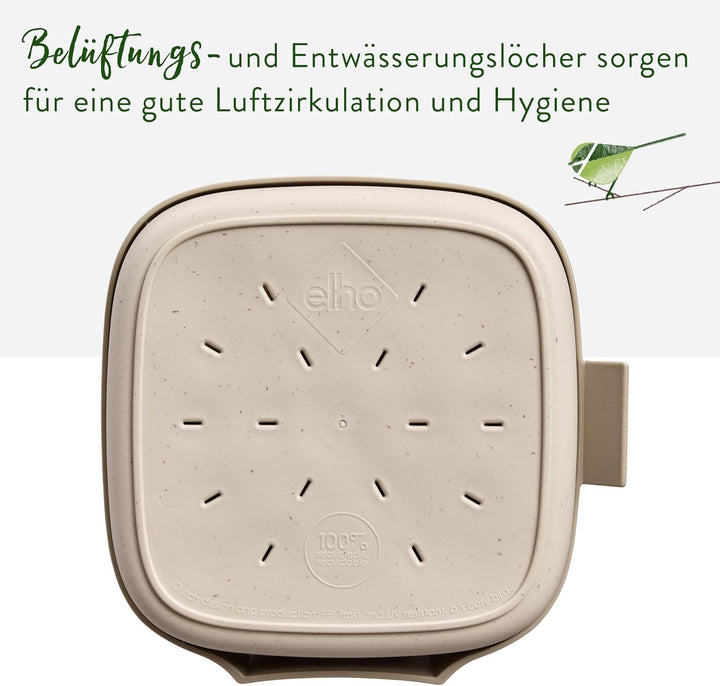 Elho Cosy Bird House 18cm - Vogelhaus - für über 11 Arten - 100% Recyceltem Plastik - L17.6 x B18 x