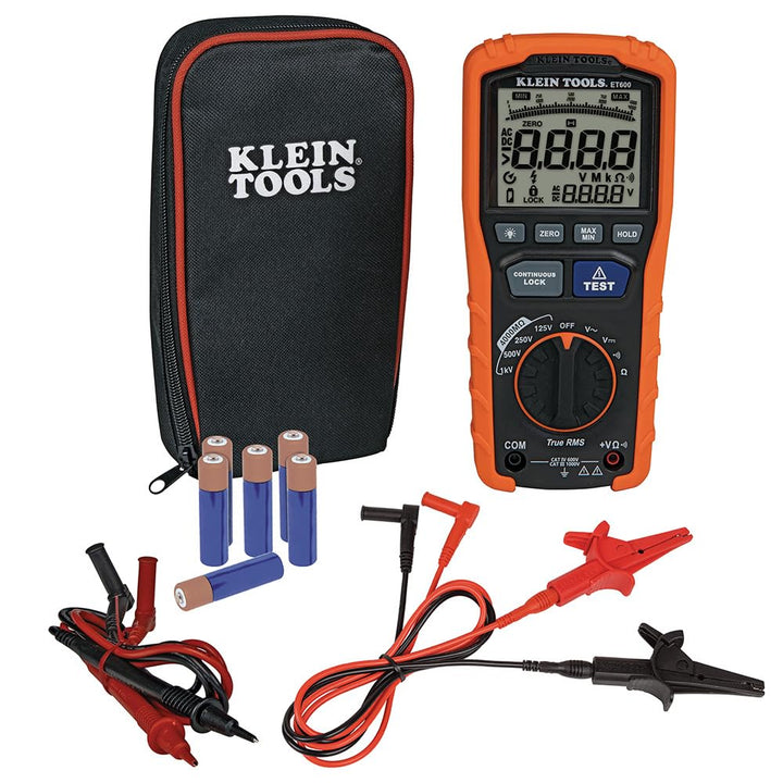 KLEIN TOOLS Isolations-Widerstandprüfgerät, Megohmmeter, Isolationswiderstandsprüfer, Multimeter, 40