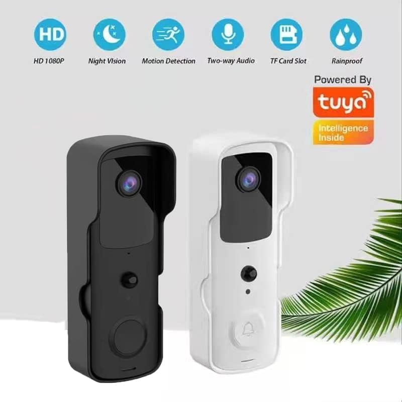 Winnes Kabellose Türklingel für den Aussenbereich, 1080p, IP65, wasserdicht, mit Kamera, 155 ° Weitw