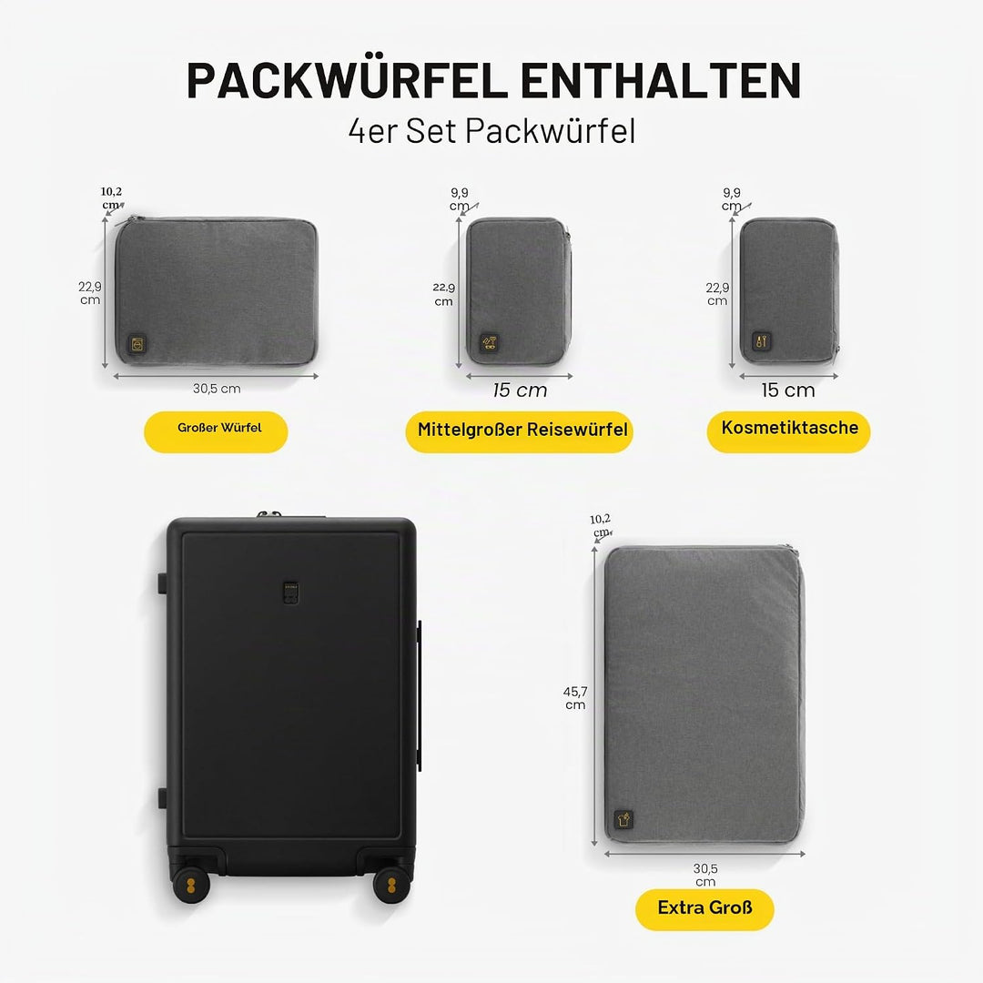 LEVEL8 Koffer Trolleys, handgepäck Leichtgewicht 100% PC TSA Zahlenschloss Elegance Matte Design 8 S
