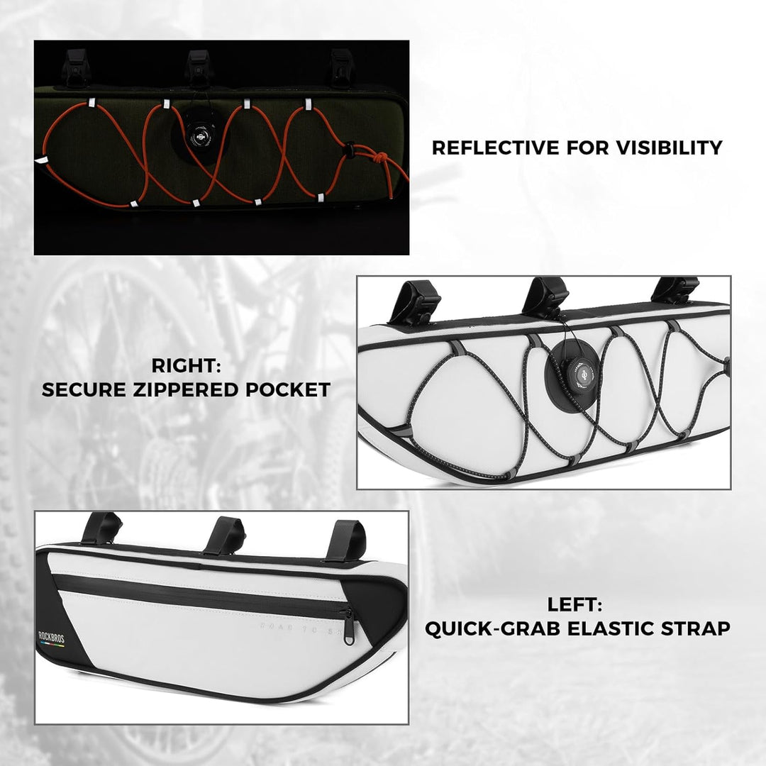 ROCKBROS Road-to-Sky Fahrrad Rahmentasche Reflektierende Wasserabweisende Fahrradtasche für Rahmen 2