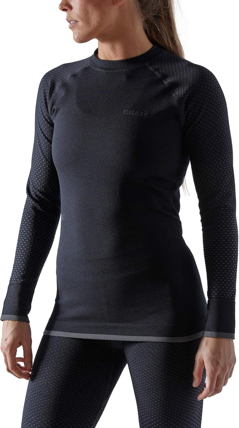 Craft Damen ADV Warm Fuseknit Intensity Ls W Oberteile L Schwarz, L Schwarz