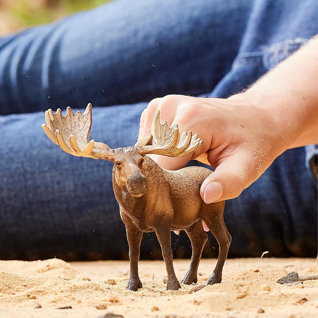 SCHLEICH 14781 Elch Bulle, für Kinder ab 3+ Jahren, WILD Life - Spielfigur alte Version, alte Versio