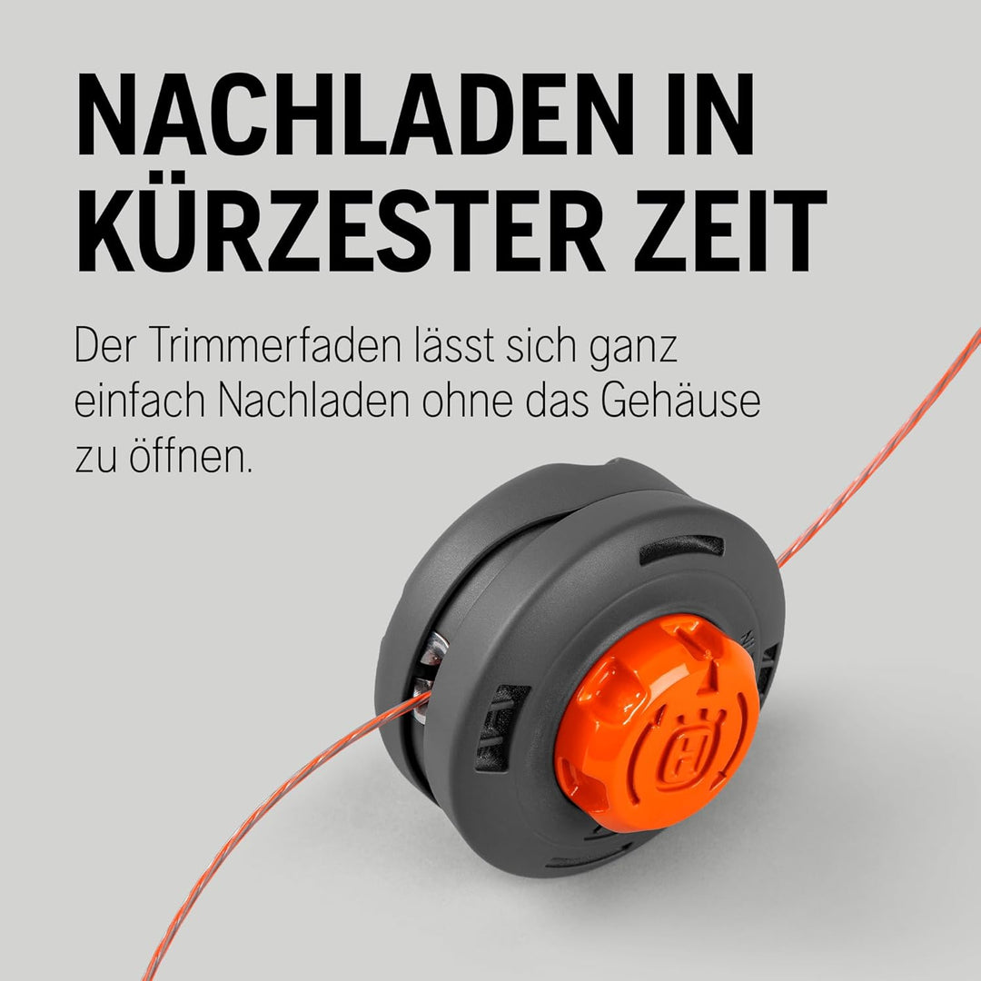 Husqvarna 122R Benzin-Rasentrimmer - 21,7cm³ 2-Takt Freischneider, 43 cm Schnittbreite, Tap 'n Go Ko