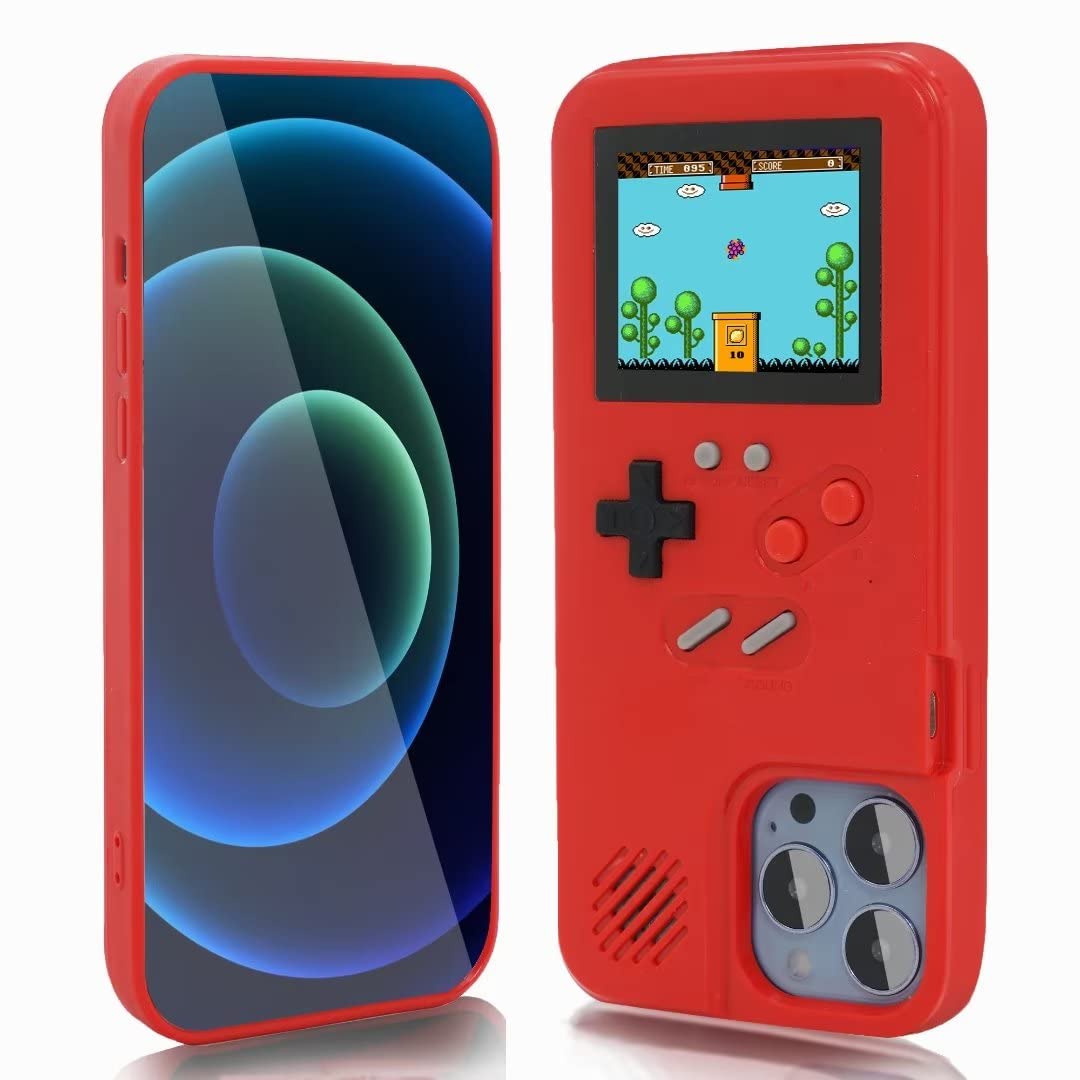 WeLohas Gameboy-Hülle für iPhone 6/6s/7/8, Retro 168 Klassische Handheld-Spiele, Farb-Video-Display-
