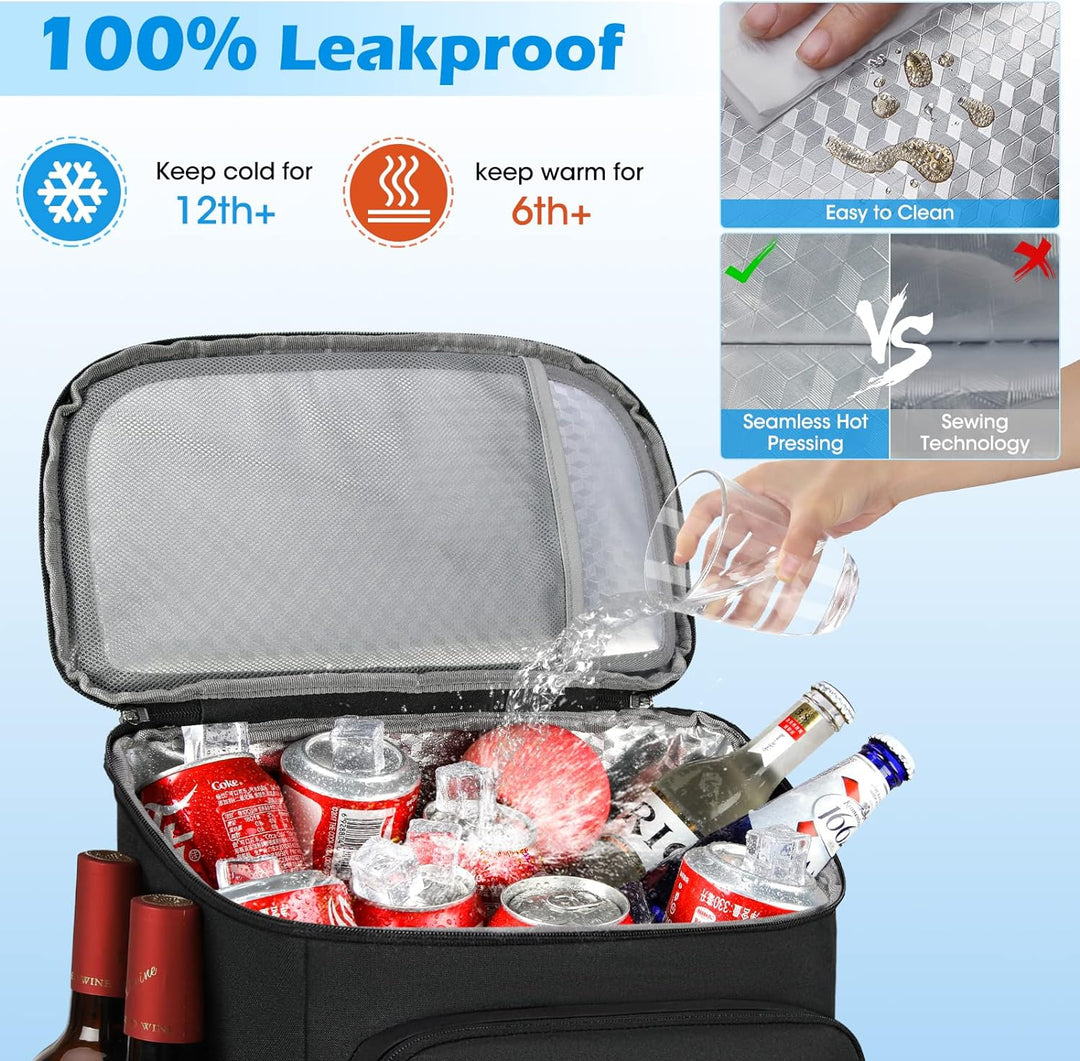 NUBILY Kühlrucksack 30L Wasserdichten Kühltasche Rucksack Gross Isolierte Kühltasche Thermo Lunchtas