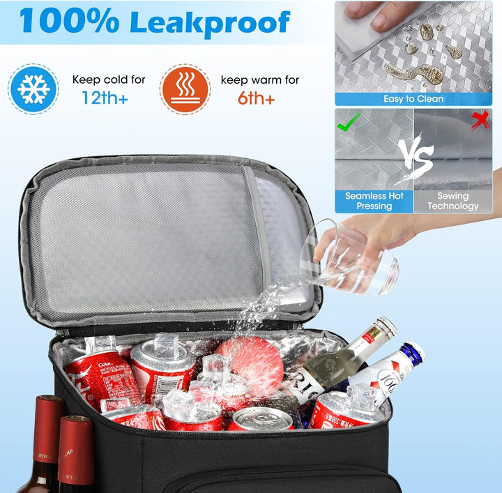 NUBILY Kühlrucksack 30L Wasserdichten Kühltasche Rucksack Gross Isolierte Kühltasche Thermo Lunchtas