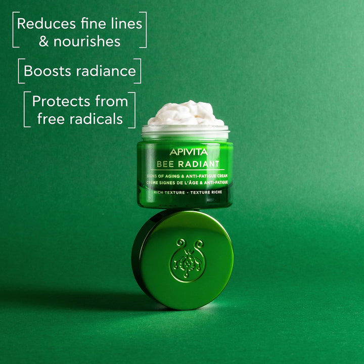 Apivita, Bee Radiant Signs of Aging & Anti-Fatigue Cream Rich Texture, 50 ml.