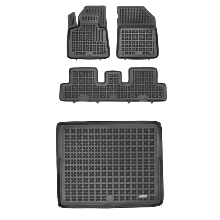 M MOTOS Satz Gummifussmatten und Kofferraummatten für Citroen C4 PICASSO II 2013-2018, Citroen C4 SP