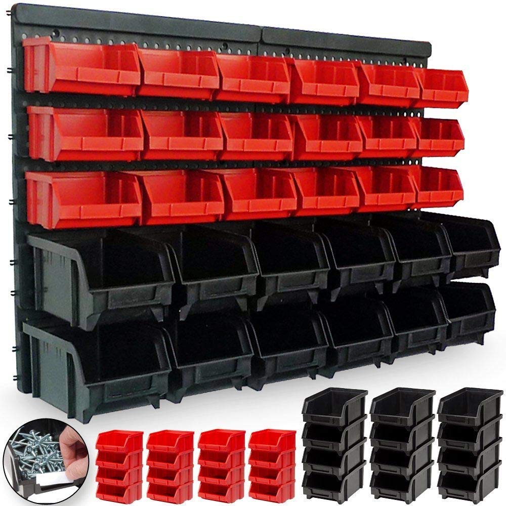 BAKAJI Wandpaneel mit 32 Box, 65 x 38 cm, Mehrfarbig
