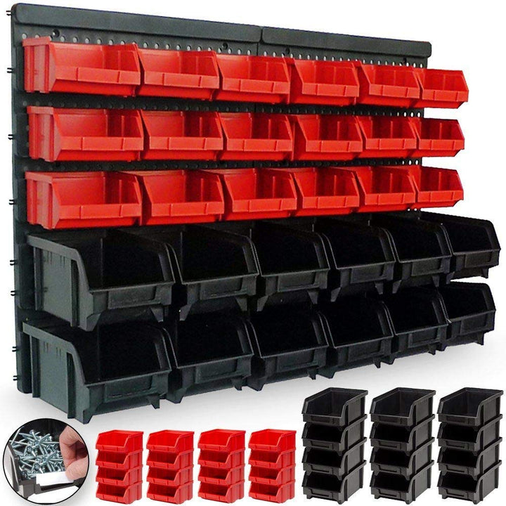 BAKAJI Wandpaneel mit 32 Box, 65 x 38 cm, Mehrfarbig