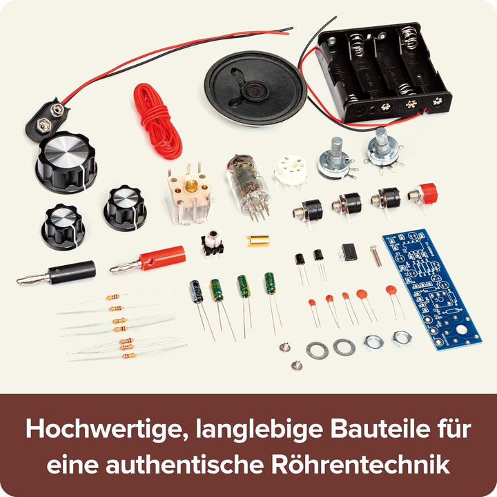 Franzis 67041 – Das Röhrenradio zum Selberbauen – Radio hören wie vor 60 Jahren, Komplettset inkl. 1