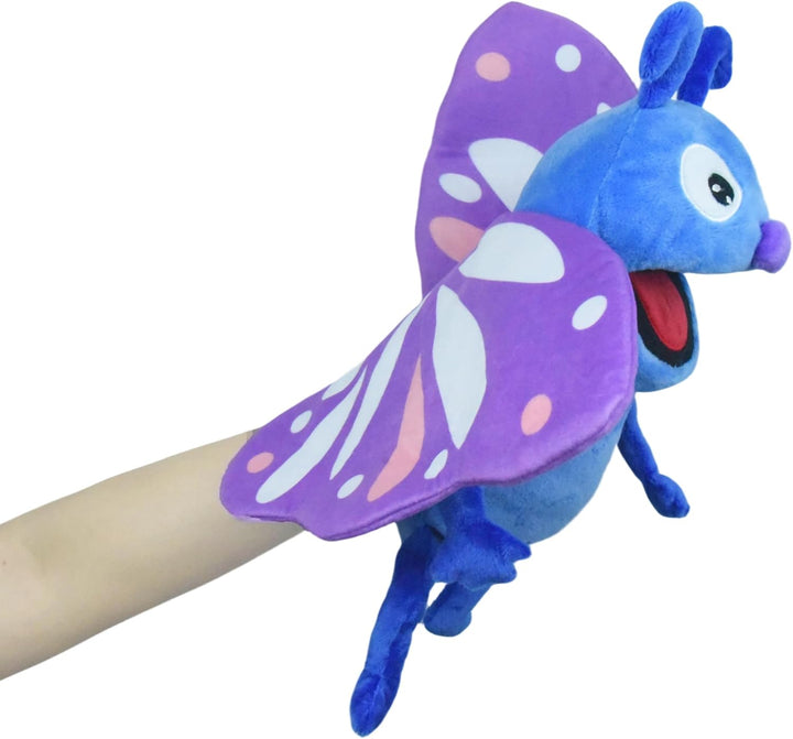lilizzhoumax Handpuppe Schmetterling Kuscheltier Tier Schmetterling Handpuppe aus Plüsch Kawaii Nied