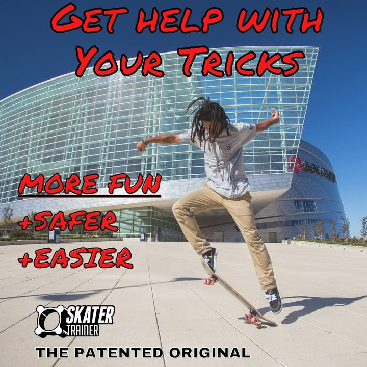 SKATERTRAINER 2.0, die Gummi Skaten Zubehör für Perfektionierung Ihrer Ollie und Kickflip – Lernen,