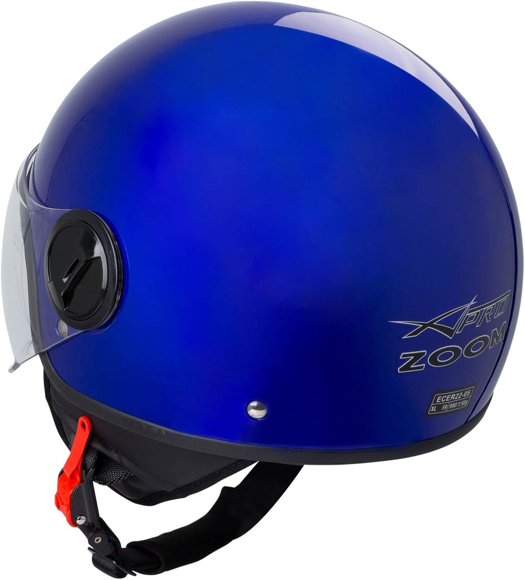 Motorradhelm Motorrad Roller Jet Helm Demi Avio Viser Homologiert SonicMoto 57 Blau, 57 Blau