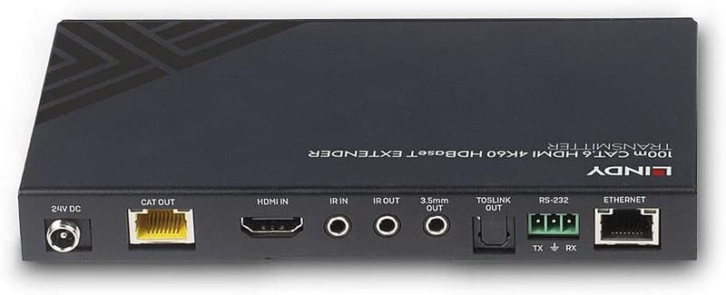 LINDY 38341 100m Cat.6 HDBaseT Extender-Transmitter, HDMI 4K60, Audio, IR & RS-232