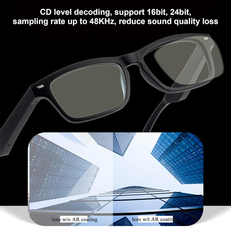 Audio Sonnenbrille mit Open Ear Kopfhörern, Bluetooth Sonnenbrille mit Freisprechfunktion, Kabellose