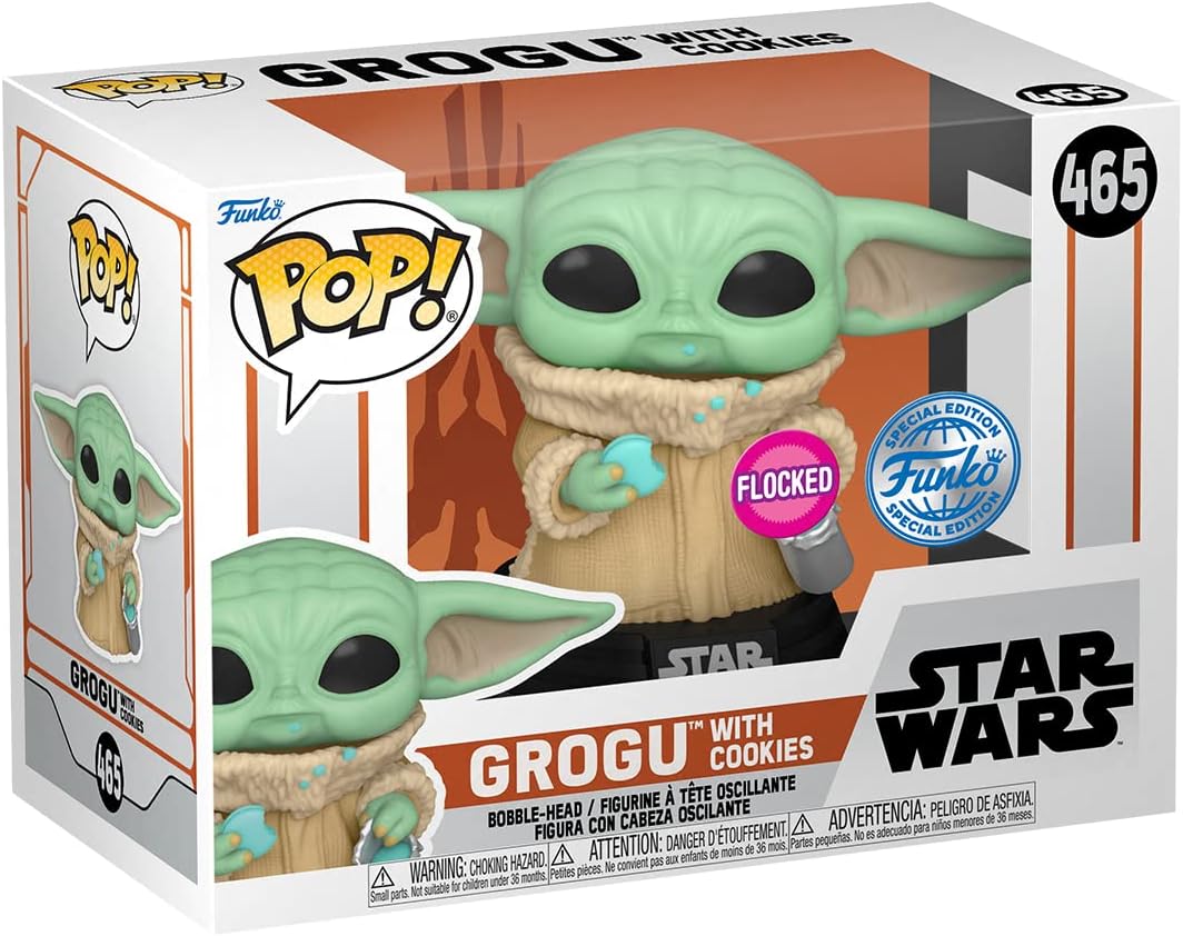 Funko Pop! & Tee: Mando - Grogu with Cookie (The Child, Baby Yoda) mit Cookie - Small - (S) - Star W