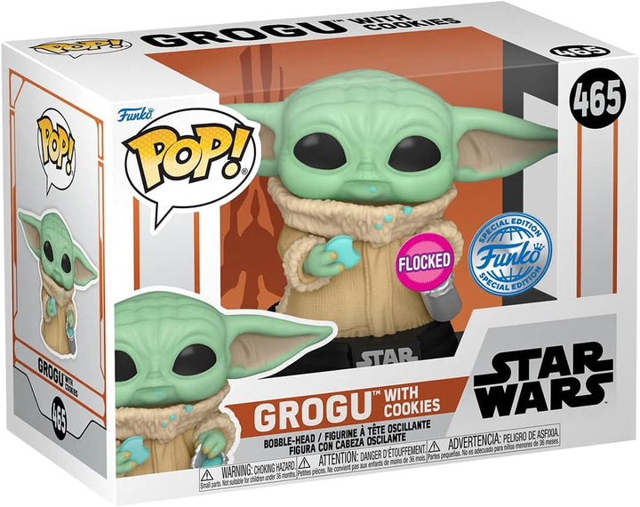 Funko Pop! & Tee: Mando - Grogu with Cookie (The Child, Baby Yoda) mit Cookie - Small - (S) - Star W