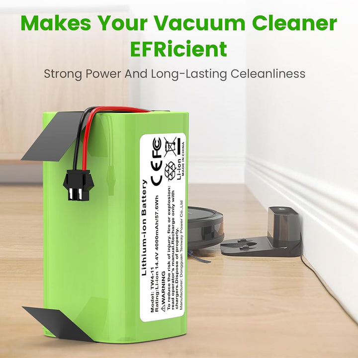 ASUNCELL 14.4V/4000mAh TW4-11 Ersatzbatterien für Ecovacs Deebot N79 N79S DN622 DN621, Eufy RoboVac