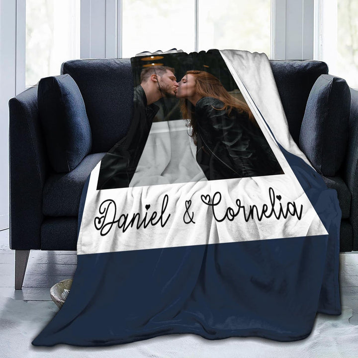 Easycosy personalisierte Decken für Paare Geschenke Benutzerdefinierte Bild werfen Decke Personalisi
