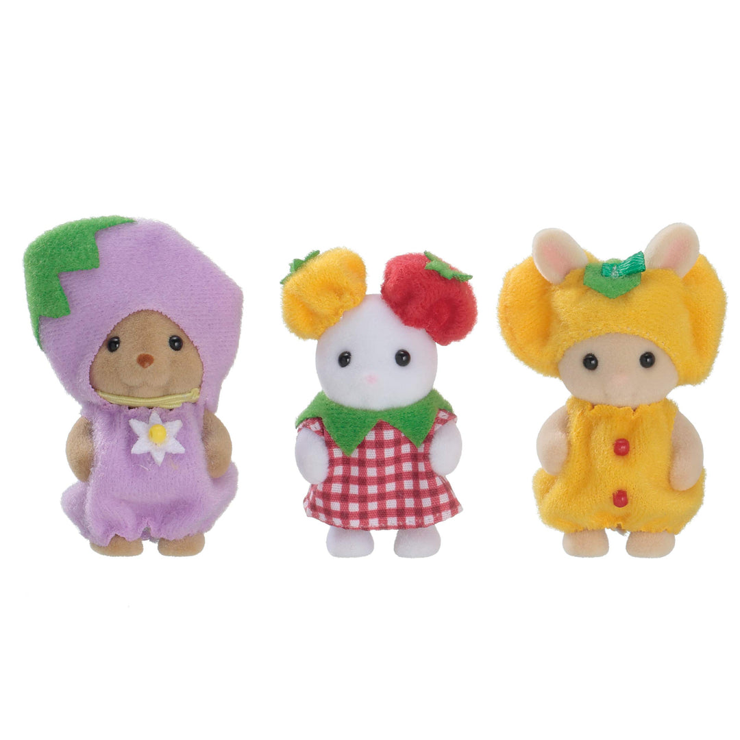 Sylvanian Families 5592 Baby-Trio in Gemüsekostümen
