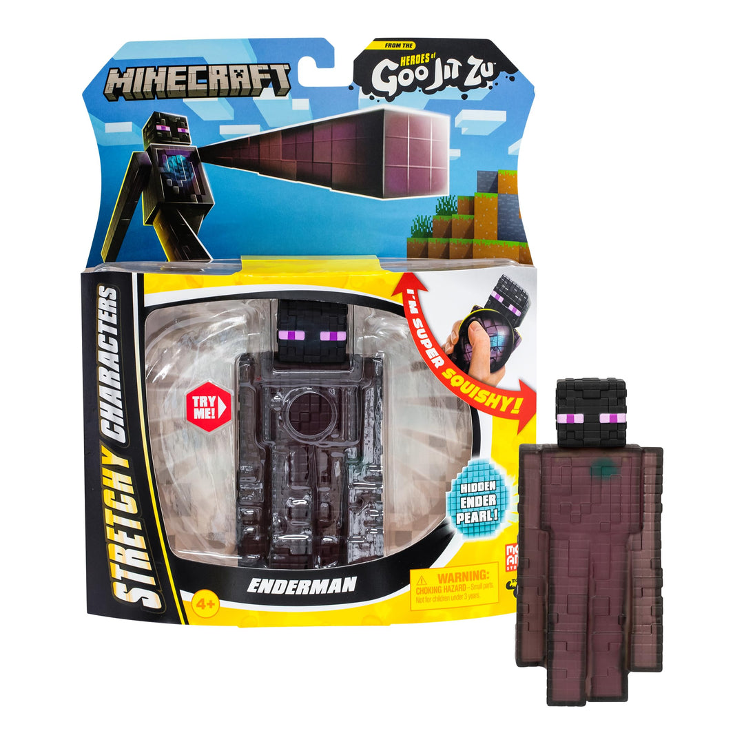Heroes of Goo Jit Zu – Dehnbare Minecraft-Figuren, Enderman mit Enderperle zum Sammeln, einzigartige