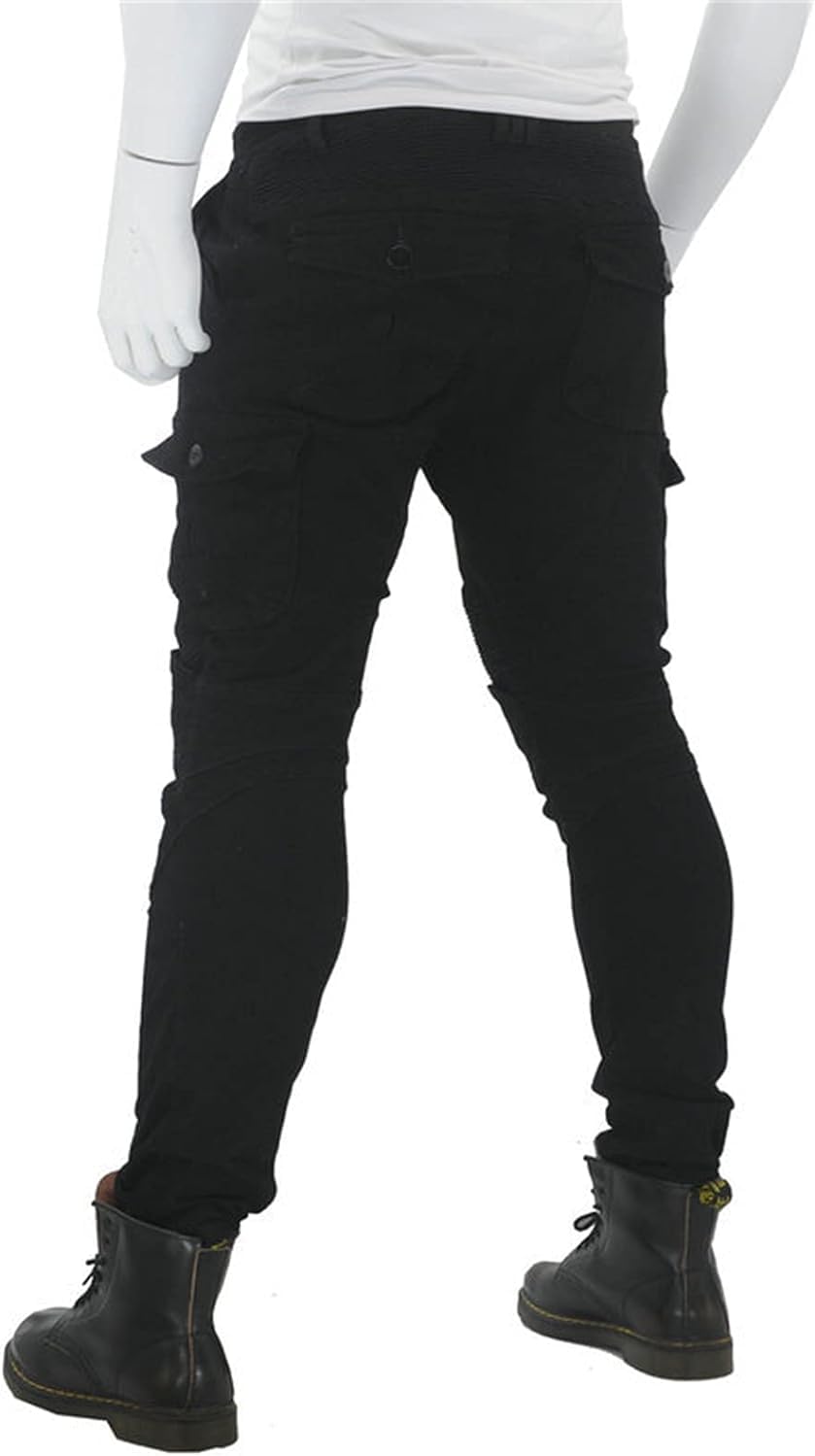 Fashionapple Motorradhose für Herren, Motorradjeans aus atmungsaktivem von hoher Qualität Straight F