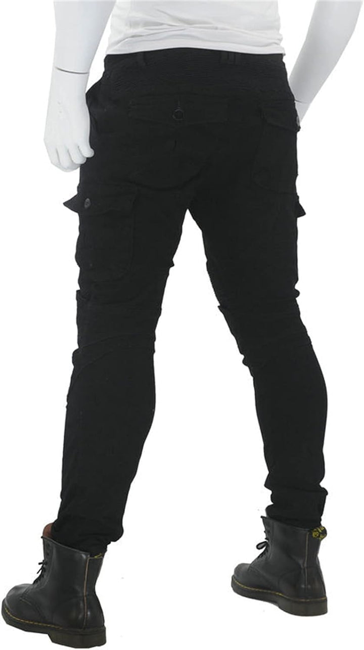 Fashionapple Motorradhose für Herren, Motorradjeans aus atmungsaktivem von hoher Qualität Straight F