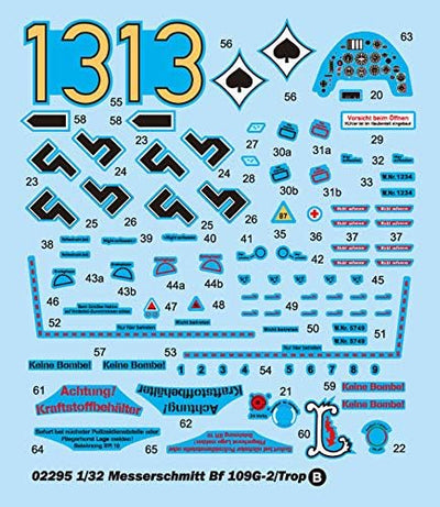 Trumpeter 02295 Modellbausatz Messerschmitt Bf 109G-2/Trop, Mittel