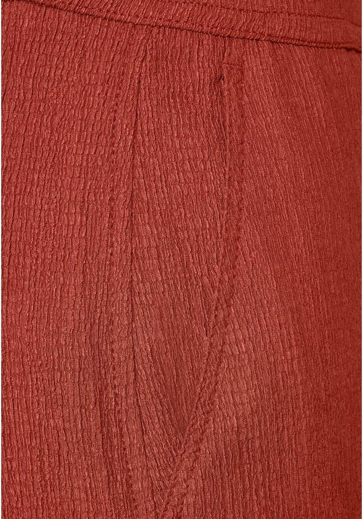 Street One Damen Joggpants Seersucker 38W / 30L Foxy Red, 38W / 30L Foxy Red